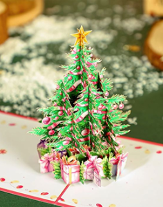 Thiệp Pop-Up 3D hình cây thông Noel
