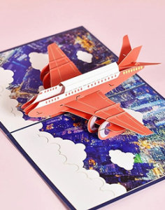 Thiệp Pop-Up 3D hình Máy Bay