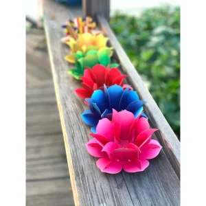 Đèn hoa đăng – combo 6 Liên hoa thả nước kèm nến – 15x15cm – đèn hoa sen OTP