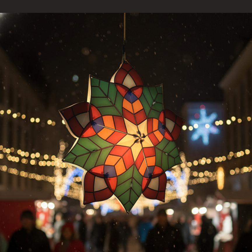 Lồng Đèn Giáng Sinh: Nghệ Thuật 3D Trang Trí Mùa Noel 2 Long den ngoi sao long den giang sinh 4