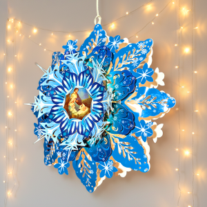 [44CM – DỄ LẮP] LỒNG ĐÈN HOA TUYẾT – LỒNG ĐÈN TRANG TRÍ GIÁNG SINH – ON THE PAPER