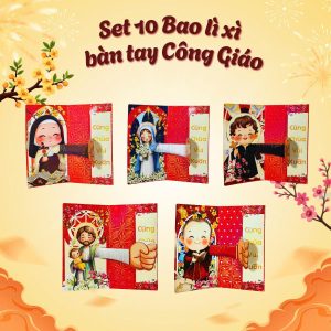 [SET 10 CÁI] BAO LÌ XÌ 3D CÔNG GIÁO TẾT 2026 DỄ THƯƠNG TINH NGHỊCH