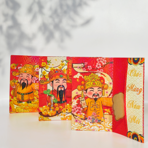 [SET 10 CÁI] BAO LÌ XÌ 3D THẦN TÀI – TẶNG LỘC, TĂNG VẬN MAY MÙA TẾT