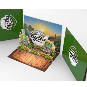 Thiệp Mời Doanh Nghiệp 3D Đẳng Cấp – Mẫu Thiệp Mời Sự Kiện Bia HUDA Ấn Tượng Từ Onthepaper