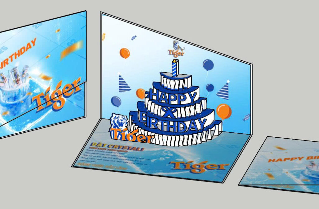 Thiệp Mời Sự Kiện 3D Pop-up Tiger Beer 1 Thiệp Mời Sự Kiện 3D Pop-up Tiger Beer